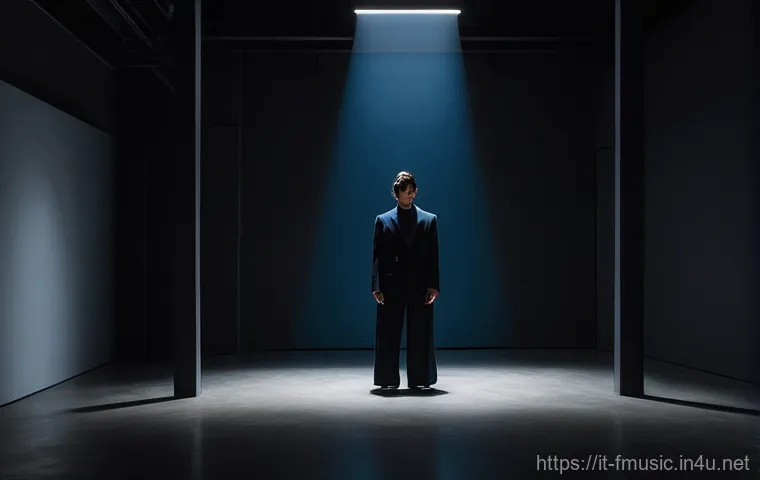 빌리 아일리시 Bad Guy 프로덕션 과정 - **Prompt:** A young, gender-neutral musician, mid-20s, with a focused and creative expression, sits ...